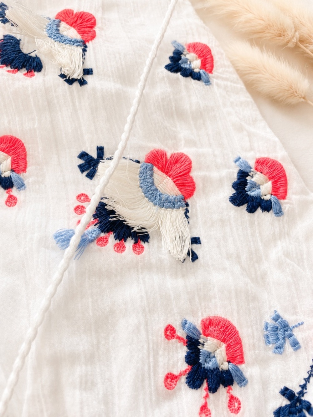 Boden Gauze Midi Dress with Embroidery and Tassel details - Picture 12 of 14